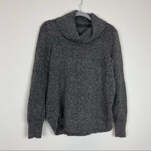 Tahari Gray Cowl Neck Pullover Long Sleeve Sweater Size Medium